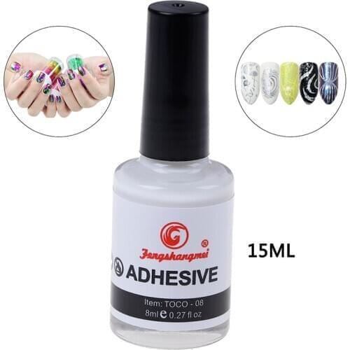 1PC Nail Art Glue for Foil Adhesive Professional Acrylic Glue Transfer False Tips Gel Nail Glue Nail Art Transfer Tips