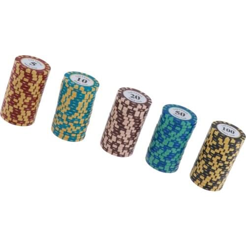 100x Casino Poker Chips Poker Tokens Casino Fun Home Gift Games Simple Type