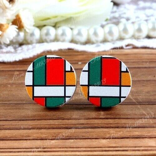 16mm Flower Round High Quality Photo Wood Laser Cut Cabochon to make Rings, Earrings, Bobby pin,Necklaces, Bracelets