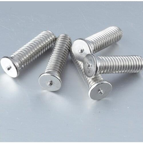 24pcs M6 welding screw bolt stud spot weld screws bolts 304 stainless steel thread nail studs nails 6mm-40mm length
