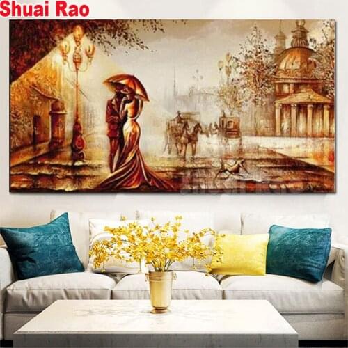 Diamonds painting Abstract European Couples romantic love square round drill DIY diamond art 5d mosaic full embroidery