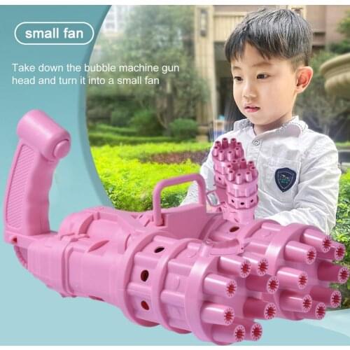 Double Head Automatic Bubble Maker Blower Gun Dul Bubble Machine Ideal Gift Summer Soap Water Toys 2in1 Electric Bubble Machine