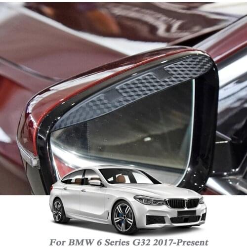 Car Rearview Mirror Rain Eyebrow Auto Shield Snow Guard Sun Side Visor Shade Protector For BMW 6Series G32 2017-PresentAccessory