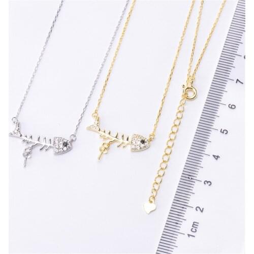 Pure silver Empty set of Necklace Chains For Jewelry Making Diy Supplies Handmade Jewelry Accessories