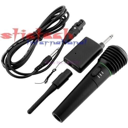 By dhl or ems 100 sets 2 In 1 Wired Wireless Unidirectional Microphone Mikrofon With Receiver Special For KTV Singing
