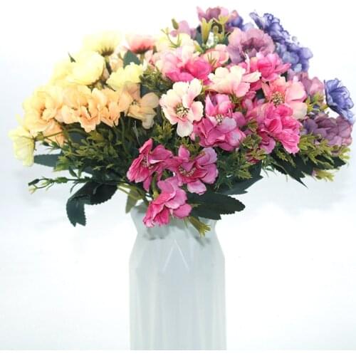 Hot selling 1pcs//Retro silk daisy silk flower European-style simulation flower wedding fake flower holiday supplies home decora