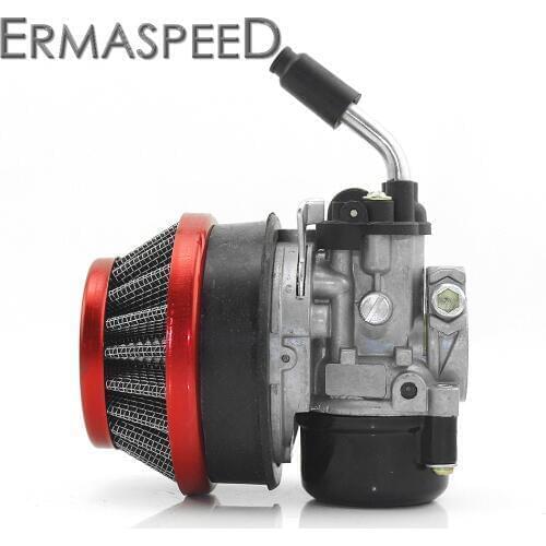 Motocross Carburetor Carb Carby with Red Air Cleaner Filter Universal for Minimoto Mini Quad ATV 37 50 80cc Two Stroke Engine