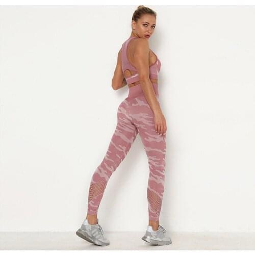 Women Camo Sports Set Workout Clothes Women Sports Bra And Leggings Set Sports Wear Female Gym Clothing Suits Athletic Set