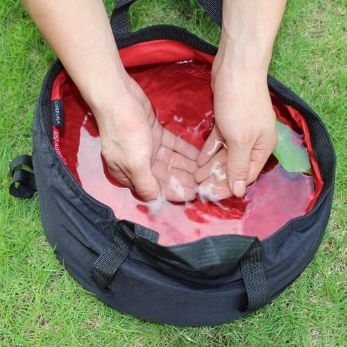 8.5L Outdoor Foldable Water Bag Portable Collapsible Camping Washing Basin Bucket Fishing Folding Bucket Hiking Water Container