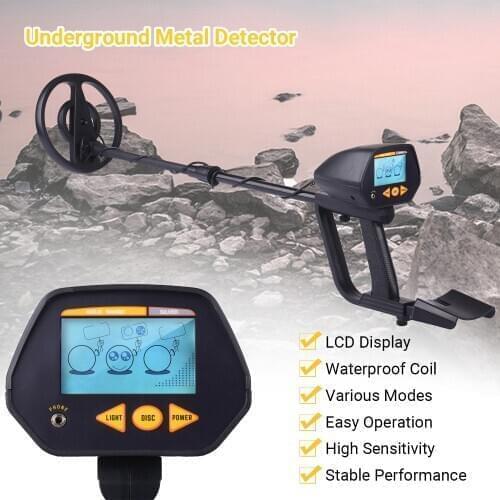 Underground Metal Detector Metal Gold Digger Treasure Seeker Finder LCD Small Metal Finder with DISC & ALL METAL Dual Modes
