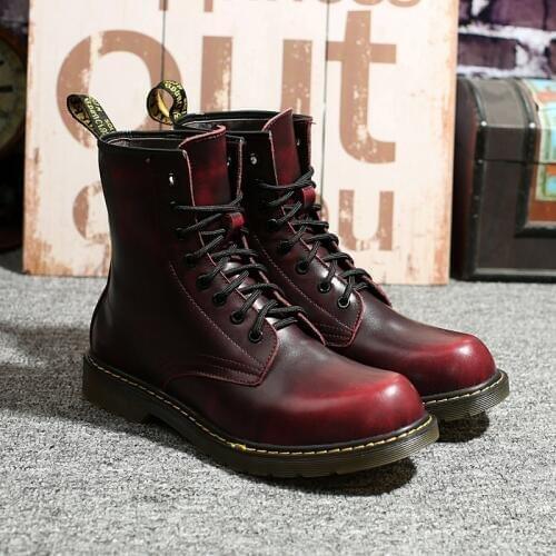 SERENE Brand 2019 New Men PU Leather Boot Mens Desert Military Shoes Safety Ankle Motocycle Boots Casual Plush Footwear