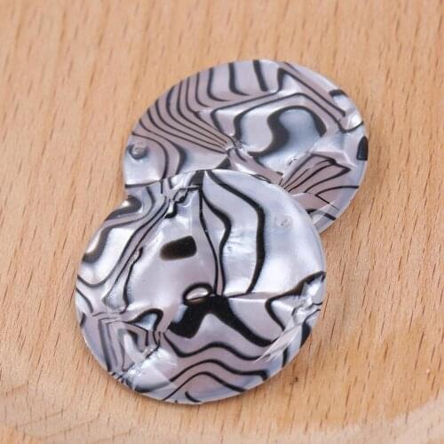 5pcs 32mm dia shell glass circle earring charms diy jewelry making accessories