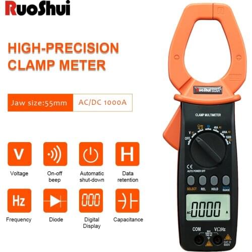 RuoShui6056A+Smart Clamp meter Non-Contact Auto range 4000 counts true rms Frequency tester Digital clamp ac dc multimeter meter