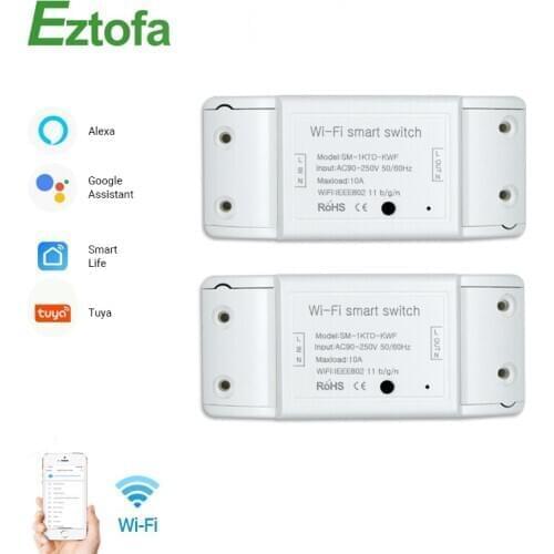 WiFi Smart Light Switch Universal Breaker Timer Smart Life APP Wireless Remote Control Work With Alexa Google Home