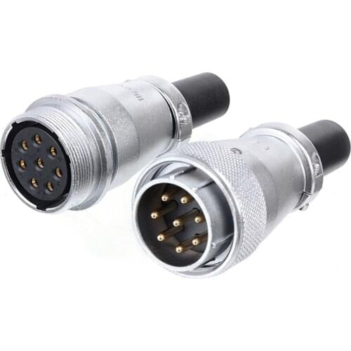 WS28 TQ+ZQ 2pin 4 7 12 16 17 20 24 26 Pin Cable Wire Connector Screw Connect M28 IP67 Waterproof Solder Male Plug Female Sockets