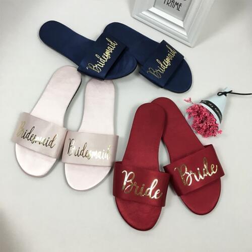 Slippers Women Marriage Gift Souvenir Bride Bridesmaid Wedding Supplies Female Wedding Party Slippers Original