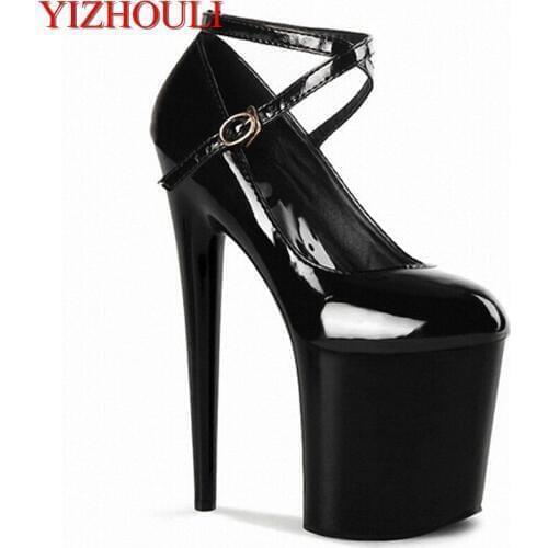 Spring/summer designer shoe 20cm super high heels Nightclub womens pumps 8 inch stage Big yards single shoes