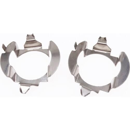 1 Pair Car Headlight Bulb Holder Adapter H7 LED Lamp Metal Retainer Clips For Mercedes-Benz E class ML350 For VW Touareg Skoda