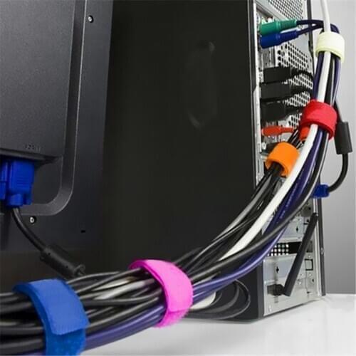10pcs cable ties strap power wire colorful nylon plastic tie strap for Lan cable power wire of computer and TV
