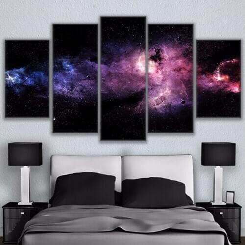 5D Diamond Embroidery Starry Sky 5Pieces Nebula Abstract Landscape Wedding Decoration Full Square Round Drill MosaicZP-2123