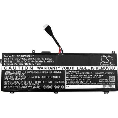 Cameron Sino 3400mAh battery for HP Zbook Studio G3 808396-421 808450-001 HSTNN-C88C HSTNN-LB6W ZO04 ZO04XL