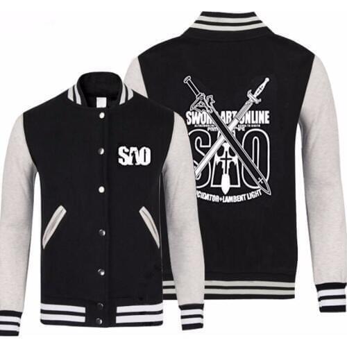 Anime Sword Art Online Asuna kirito SAO baseball jacket high school coat