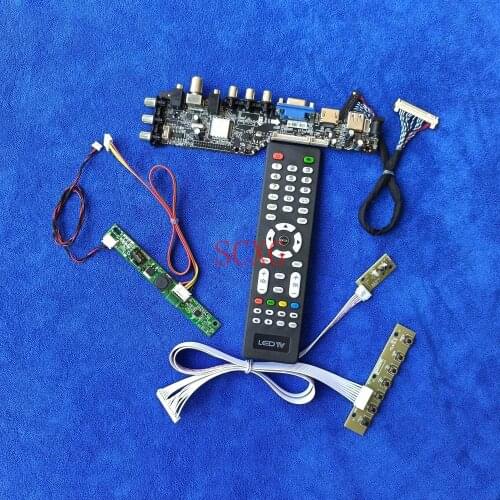 For M185XW01 V3/V6/V7/VD/VE/VF/VG HDMI-compatible USB VGA AV LED LVDS 30Pin Digital Signal 1366*768 Monitor controller board KIT