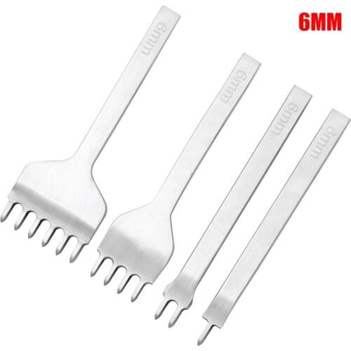 Leather Hole Punch Tool Craft Pricking Steel Diamond Stitching Chisel 3/4/5/6mm C1