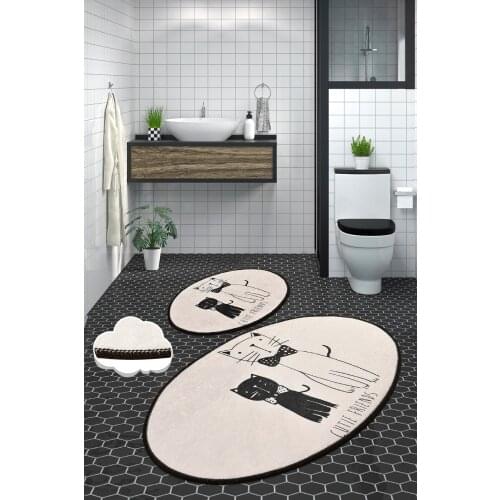 Little Cats Digital Set of 2 Bath Rug Mat Home Decoration Stylish