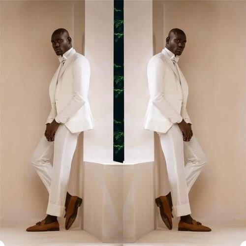 Handsome Men Tuxedos Wedding Grooms Party Peaked Lapel Blazer Custom Made Groomsmen Marriage High Quality Jacket 2 Pieces