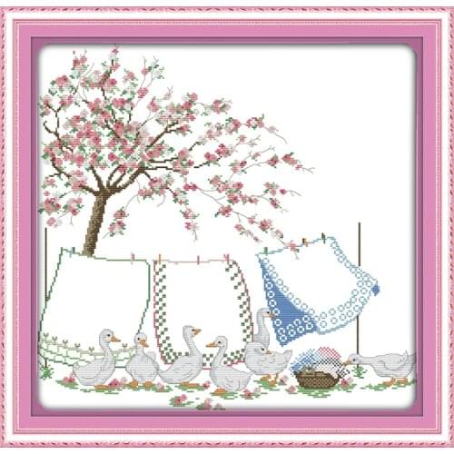 Cross stitch kit aida 14ct 11ct count print canvas cross stitch DIY embroidery needlework, handmade cross stitch at home