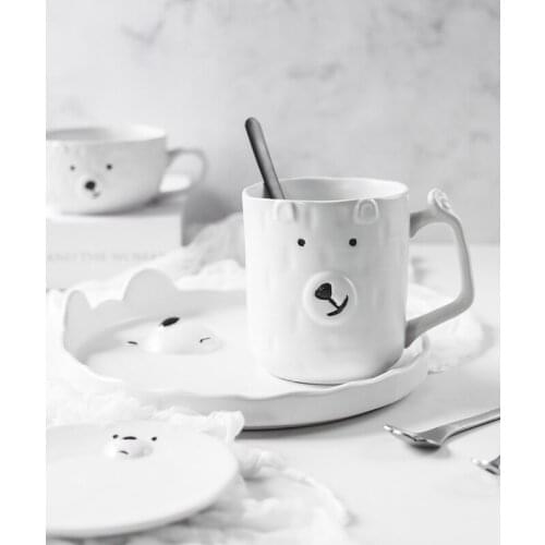 Dinner Cup Plate Set Ceramic Kitchen Plate Tableware Set Food Dishes Rice Salad Noodles Bowl Soup Kitchen Spoon Cook Tool Set