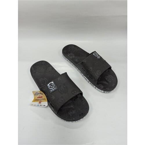Unisex Black Panda Pattern Nonskid Plastic Slippers Airblow (nonskid plastic) Pool, sea, bathroom sink, balcony, terrace, doormate, home