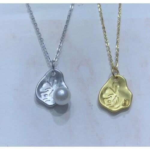 DIY Fashion 925 Sterling Silver Pendant Base Settings Mountings Findings Parts for Pearl Crystal Jade Agate 5pcs/lot