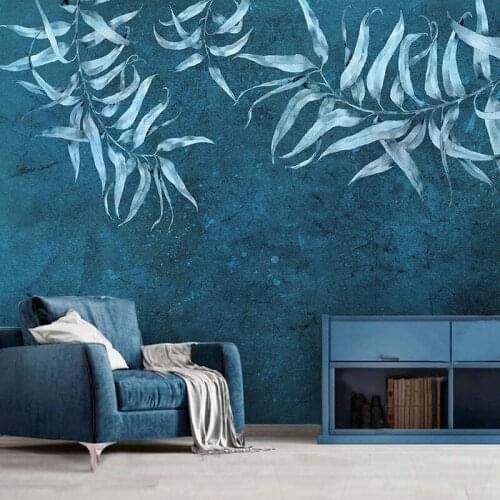 Custom Photo Wallpaper 3D Green Leaves Nordic Style Mural Living Room TV Sofa Bedroom Home Decor Wall Painting Papel De Parede