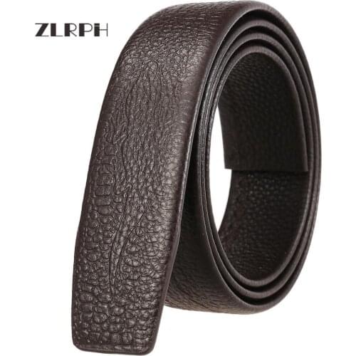 ZLRPH New style Famous Brand Belt Men Top Quality Genuine Luxury Leather Belts for Men Strap Male Metal Automatic Buckle Belt