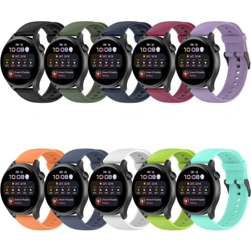 20mm/22mm band for Samsung Galaxy watch 4 /46mm/42mm/Active 2/Gear s3 Frontier silicone bracelet Huawei watch GT/2/2E/Pro strap