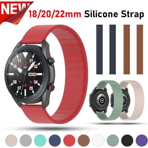 18mm 20mm 22mm Sport Loop Strap Bracelet For Samsung Galaxy Watch 3 45mm 46mm/Huawei GT2 Pro/GT2 46mm/Amazfit GTR 47mm/42mmStrap