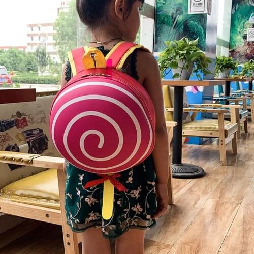 School Bag Backpacks Brand Design Toddler Fashion Simple Zipper Nylon Student Backpack Children Lollipop Kindergarten