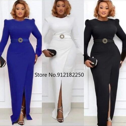 Vetement Femme 2021 African Dresses For Women Long Sleeve Elegant Evening Robe Abaya Dubai Dashiki Ankara Dress Party Clothes