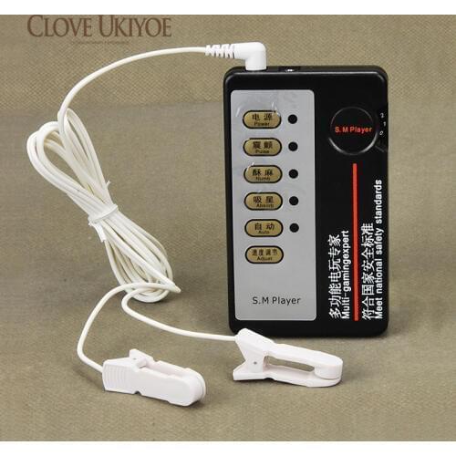 Electric Shock Nipple Clamps & Labia Clamps Climax SM Sex Toys In Adlut Games for Male Female