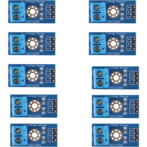 10pcs Voltage Detection Sensor Module for Arduino DC0-25V with Code RCmall FZ0430
