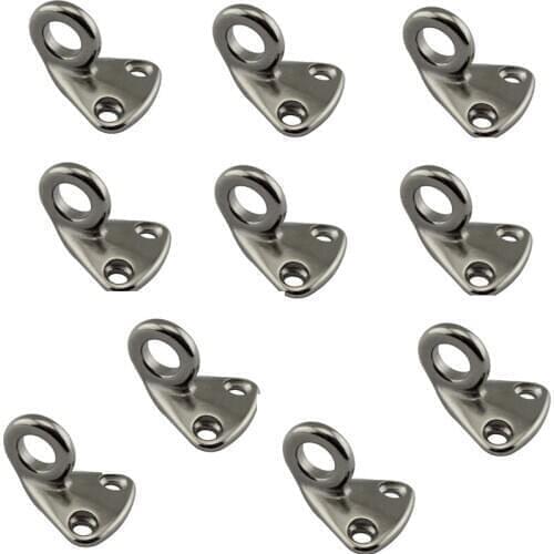 10PCS Marine Grade Stainless Steel 316 Pad Eye Fender Fending Hook Rope Boat Sail Tug Ship Marine Yacht Hardware Coat Cap Hook