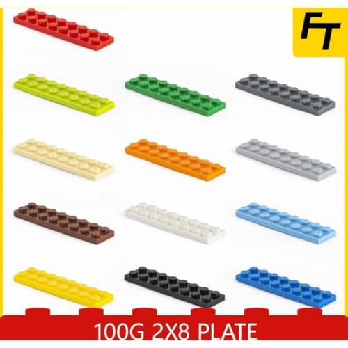 100g Small Particle 3034 MOC Building Block 2x8 Plate Brick Flat Accessories Building Block Castle Toys