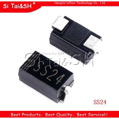 100pcs SCHOTTKY DIODE SS24 2A 40 V SMA SR240 DO-214AC SMD
