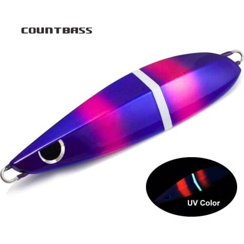 150g 5.3oz Countbass Jigging Lures, Spunky Slow Jigs, Saltwater Metal Lead Jigg Lures UV Colors available