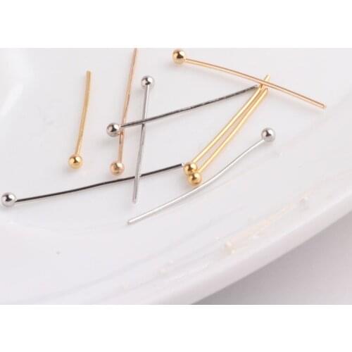 50pcs 20/25/30mm Round Head Alloy Eye Pins T Shape Beads Tools Needle Diy Accessories Jewelry t-pin Needles Wholesale