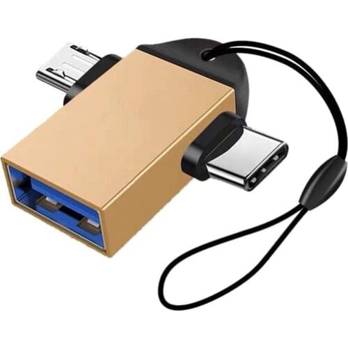 2in1 Micro USB Type C OTG Adapter For Xiaomi Mi 11 Ultra Redmi Note 10 Pro Huawei Samsung S21 Oneplus 9 8 8T 7 Macbook Air Phone