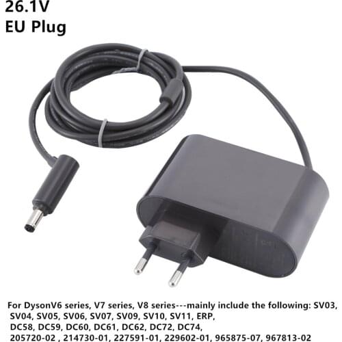 For Dyson vacuum cleaner adapter dual voltage24.35V/16.75 26.1V 30.45V for Dyson V6 V7 V8 EU Plug UK Plug