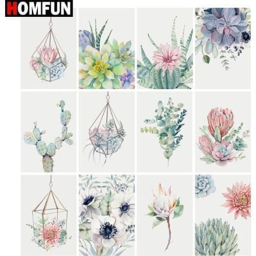 HOMFUN Diamond Painting Full Square/Round Drill 5D DIY "Flower scenery" Daimond Embroidery Rhinestone Cross Stitch Decor